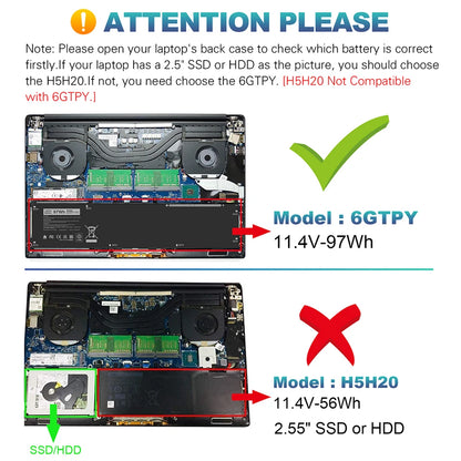 DELL 6GTPY - 6GTPY Genuine Original  Laptop Notebook Battery