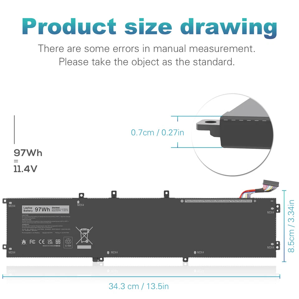 DELL 6GTPY - 6GTPY Genuine Original  Laptop Notebook Battery
