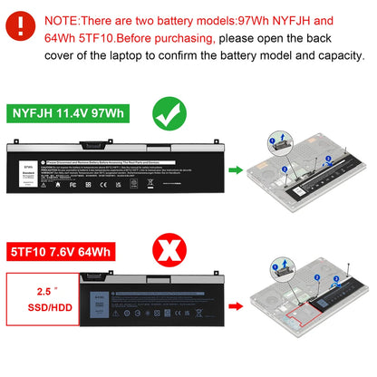 DELL NYFJH – NYFJH Genuine Original Laptop Notebook Battery