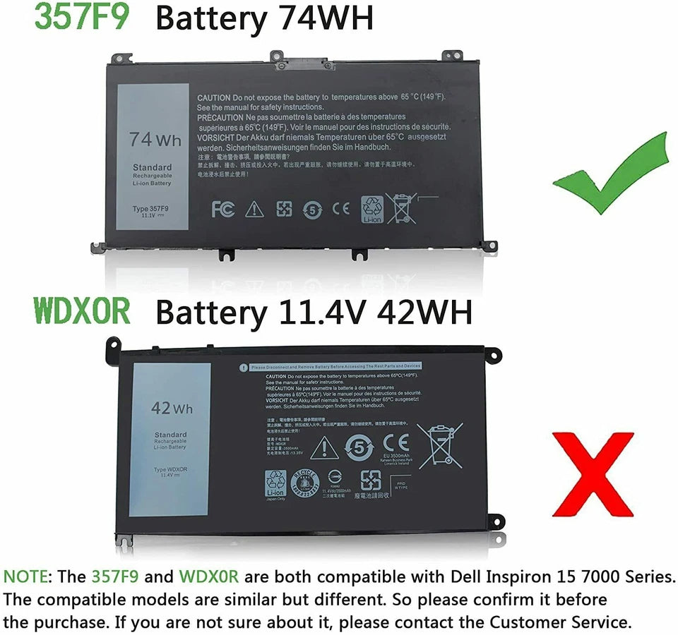 DELL 357F9 – 357F9 Genuine Original Laptop Notebook Battery