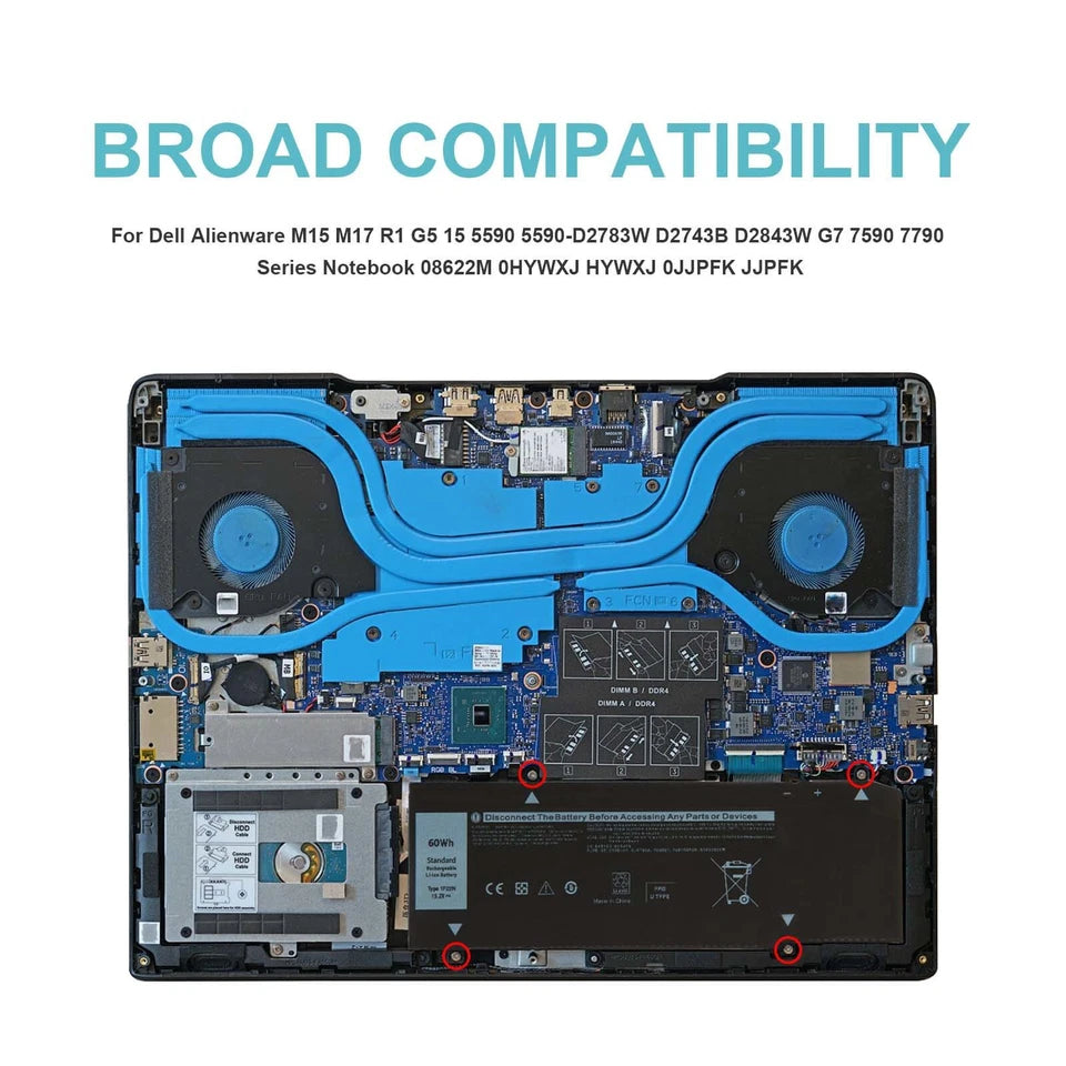 DELL 1F22N – 1F22N Genuine Original Laptop Notebook Battery