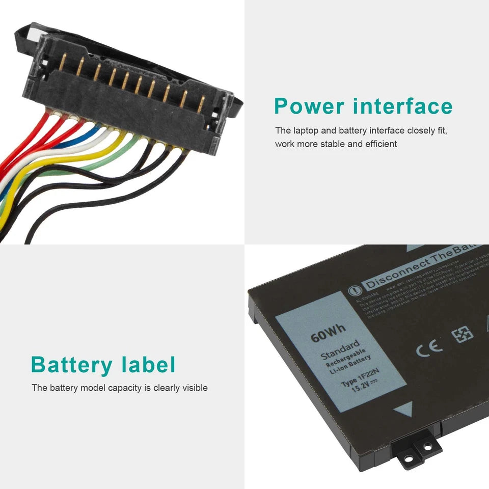 DELL 1F22N – 1F22N Genuine Original Laptop Notebook Battery