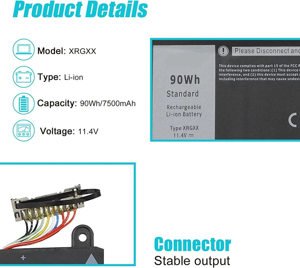 DELL XRGXX – XRGXX Genuine Original Laptop Notebook Battery