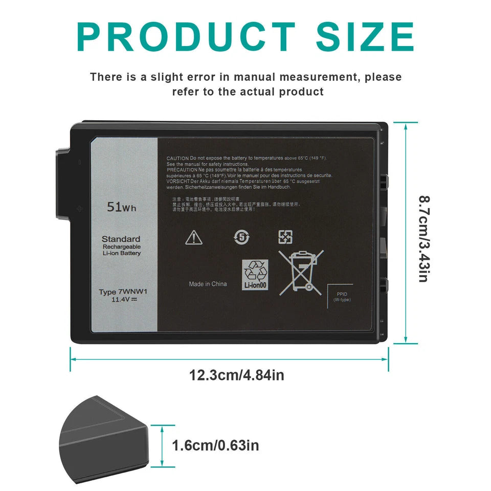 DELL 6NNCF DP3KF P85G001 P86G001 - 7WNW1 Genuine Original Laptop Notebook Battery