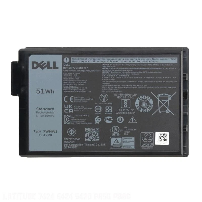 DELL 6NNCF DP3KF P85G001 P86G001 - 7WNW1 Genuine Original Laptop Notebook Battery