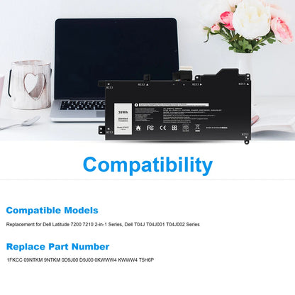 DELL 1FKCC - 1FKCC Genuine Original  Laptop Notebook Battery