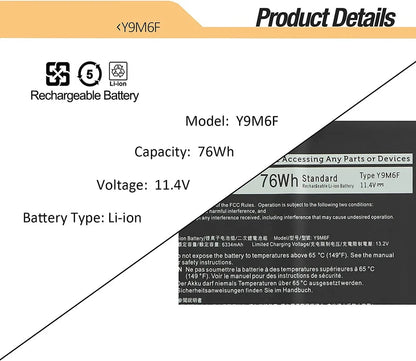DELL Y9M6F - Y9M6F Genuine Original  Laptop Notebook Battery