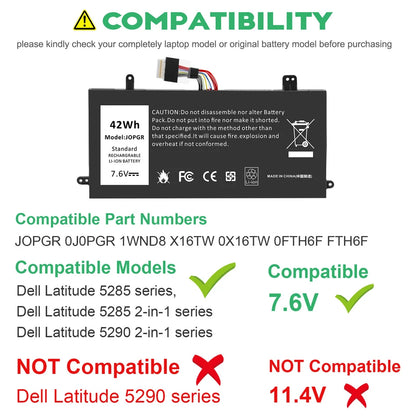 DELL 0X16TW FTG78 NYPKP FTH6F	 - J0PGR Genuine Original Laptop Notebook Battery