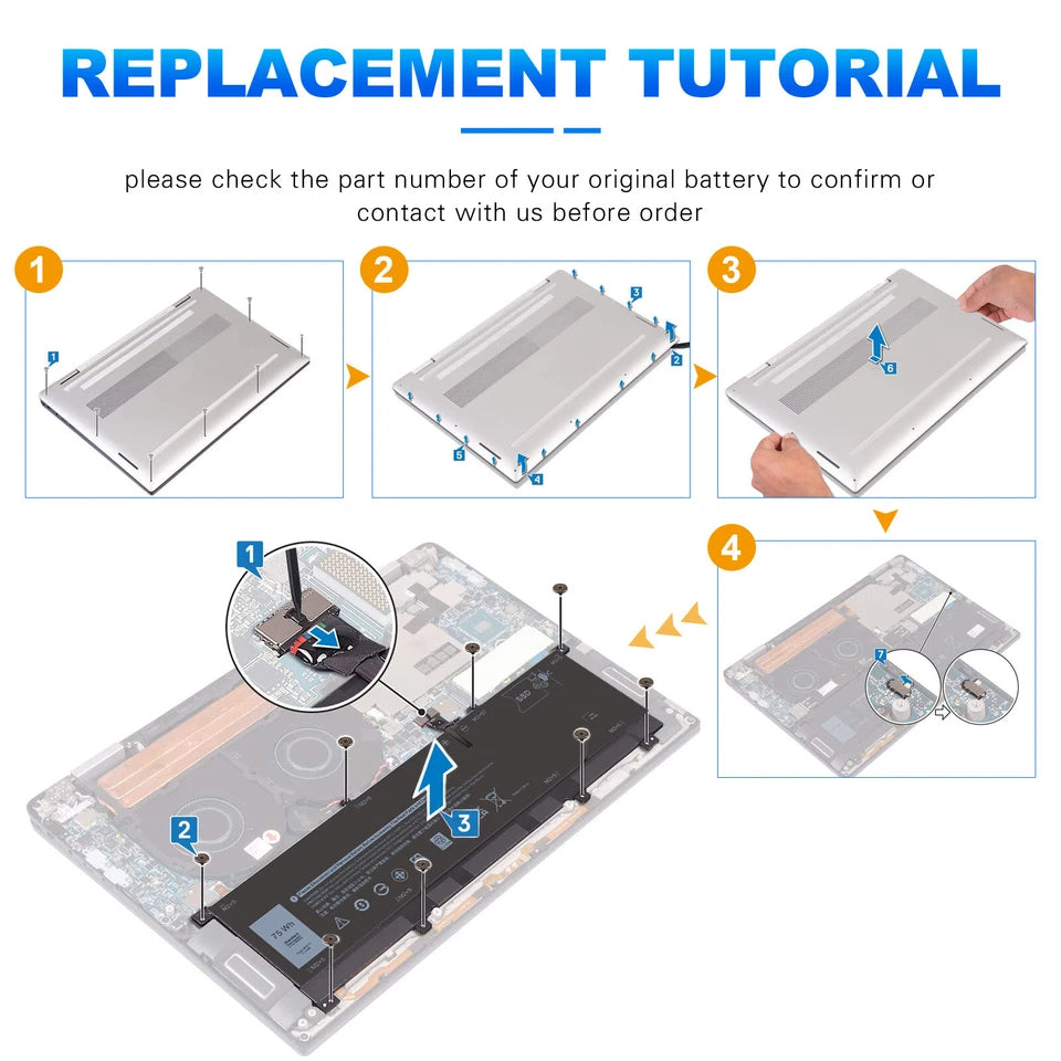 DELL 8N0T7 - 8N0T7 Genuine Original  Laptop Notebook Battery
