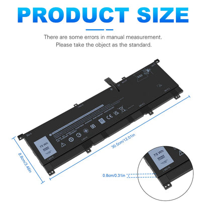 DELL 8N0T7 - 8N0T7 Genuine Original  Laptop Notebook Battery