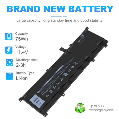 DELL 8N0T7 - 8N0T7 Genuine Original  Laptop Notebook Battery