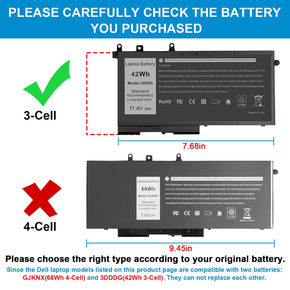 DELL 3DDDG - 3DDDG Genuine Original  Laptop Notebook Battery