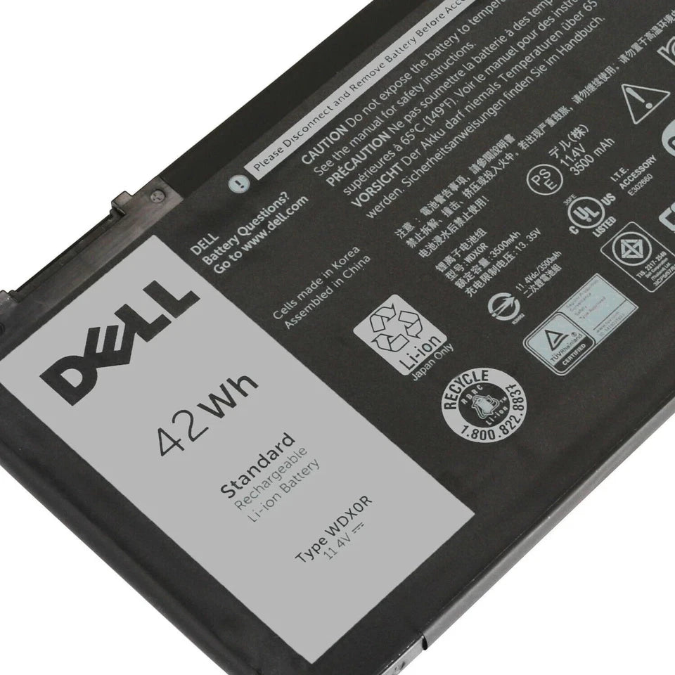 DELL 08YPRW HJPTM V6F6K 2R9W6 4P6H5 1RH5X - WDXOR Genuine Original Laptop Notebook Battery