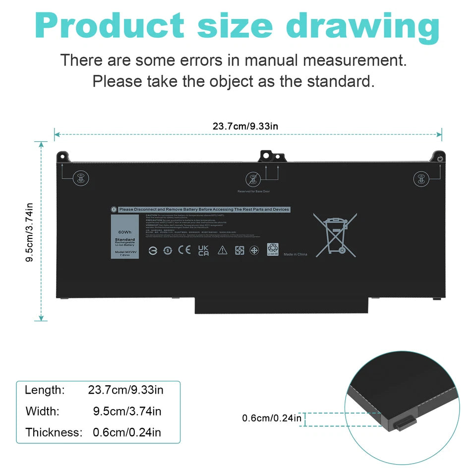DELL MXV9V - MXV9V Genuine Original  Laptop Notebook Battery
