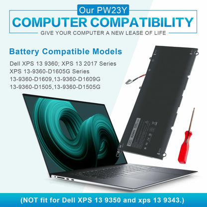 DELL XPS 13 9360 - PW23Y Genuine Original  Laptop Notebook Battery
