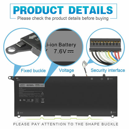 DELL XPS 13 9360 - PW23Y Genuine Original  Laptop Notebook Battery