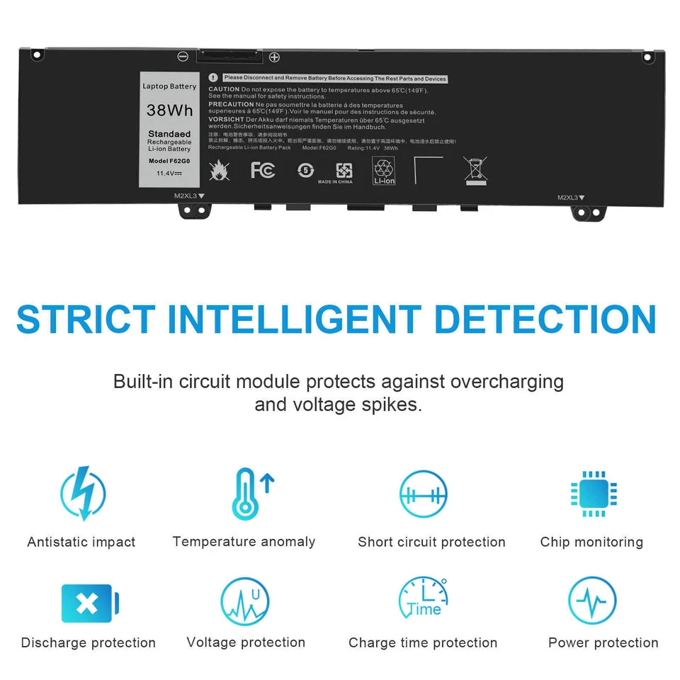 DELL F62G0 - F62G0 Genuine Original  Laptop Notebook Battery