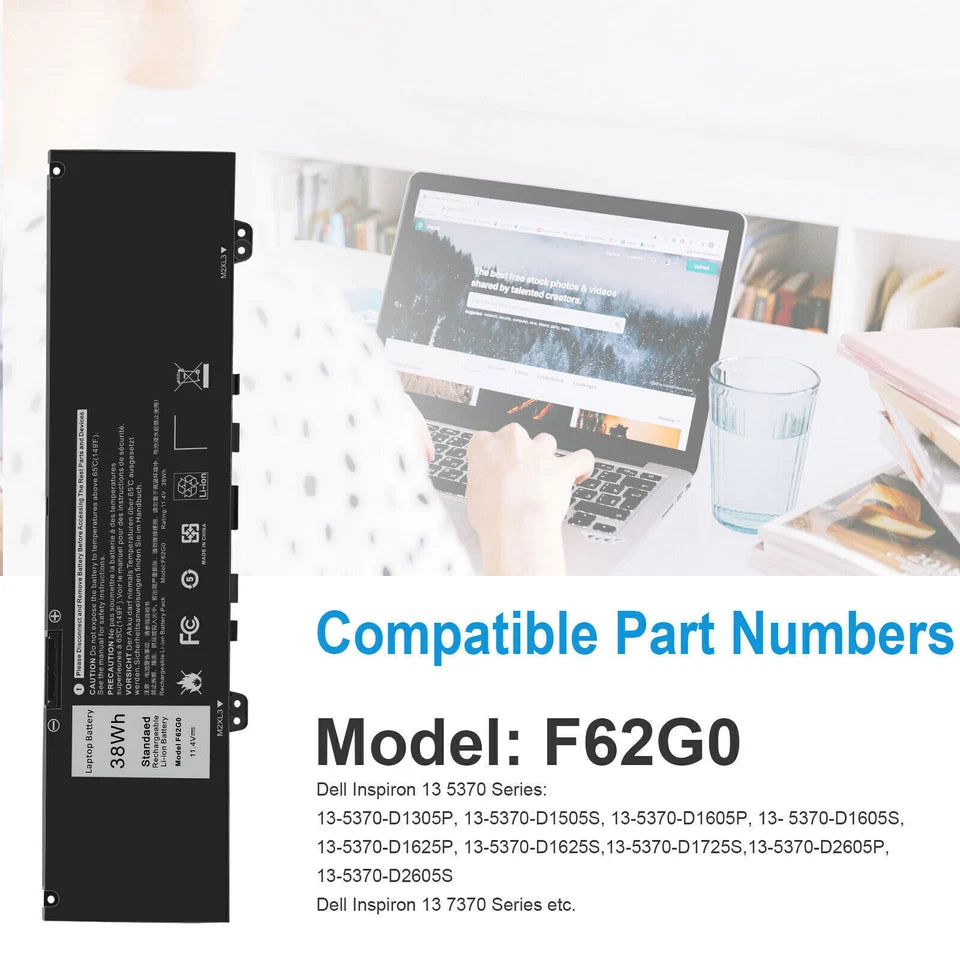 DELL F62G0 - F62G0 Genuine Original  Laptop Notebook Battery