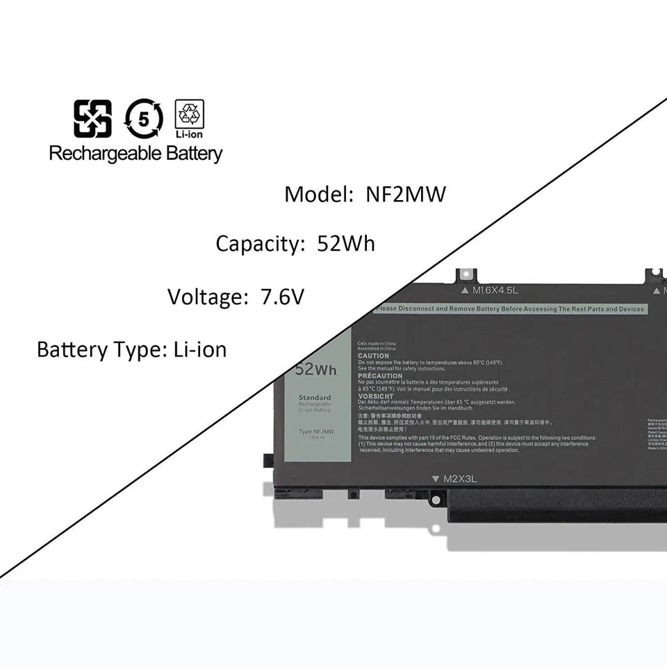DELL NF2MW - NF2MW Genuine Original Laptop Notebook Battery