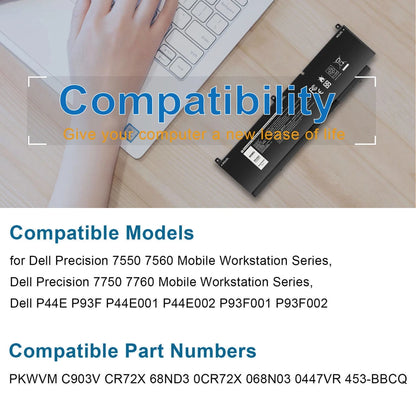 DELL PKWVM – PKWVM Genuine Original Laptop Notebook Battery
