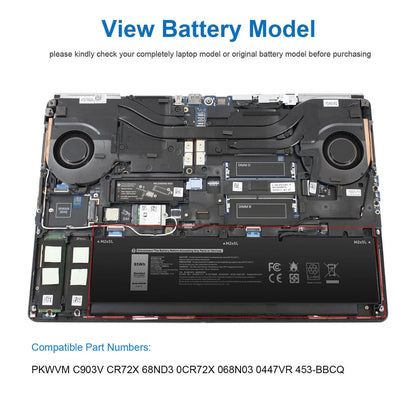 DELL PKWVM – PKWVM Genuine Original Laptop Notebook Battery