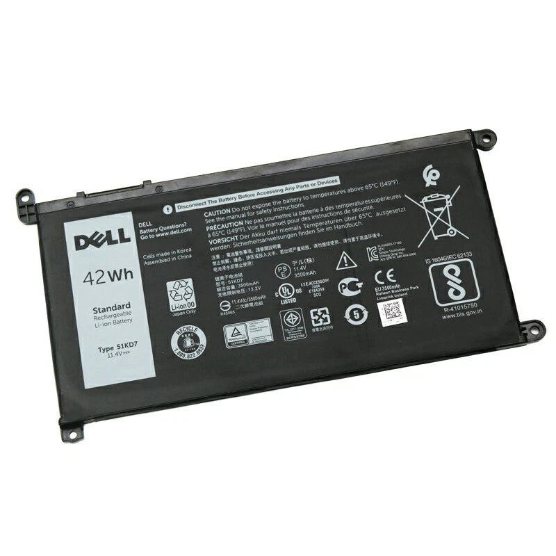 DELL 51KD7 Y07HK FY8XM  0FY8XM 051KD7	YWD3C - 51KD7 Genuine Original Laptop Notebook Battery