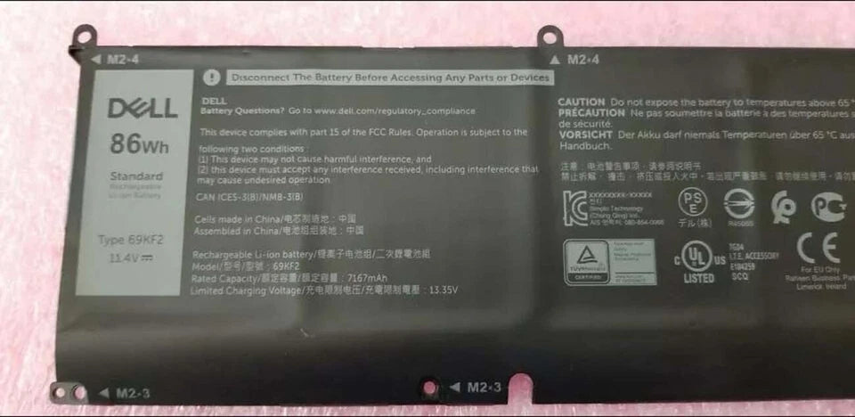 DELL XPS 9510 - 69KF2 Genuine Original  Laptop Notebook Battery