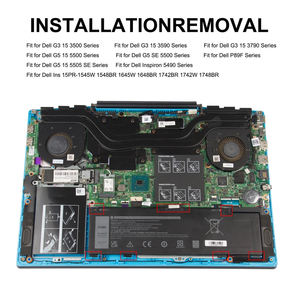 DELL G5 5505 - 266J9 Genuine Original  Laptop Notebook Battery