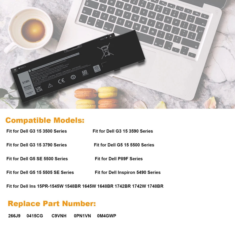 DELL G5 5505 - 266J9 Genuine Original  Laptop Notebook Battery