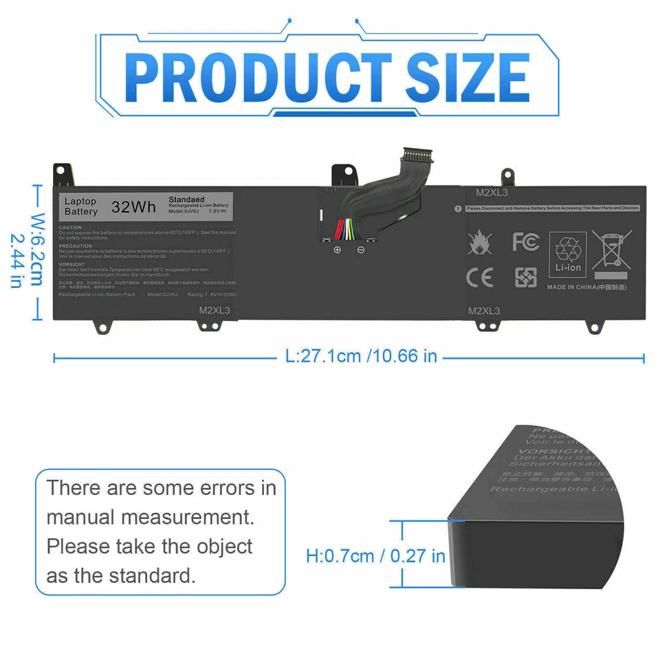 DELL 0JV6J - 0JV6J Genuine Original  Laptop Notebook Battery