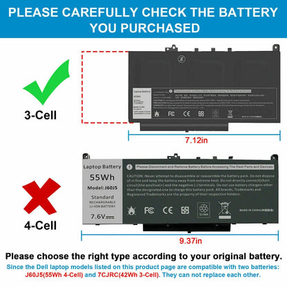 DELL 7CJRC - 7CJRC Genuine Original  Laptop Notebook Battery