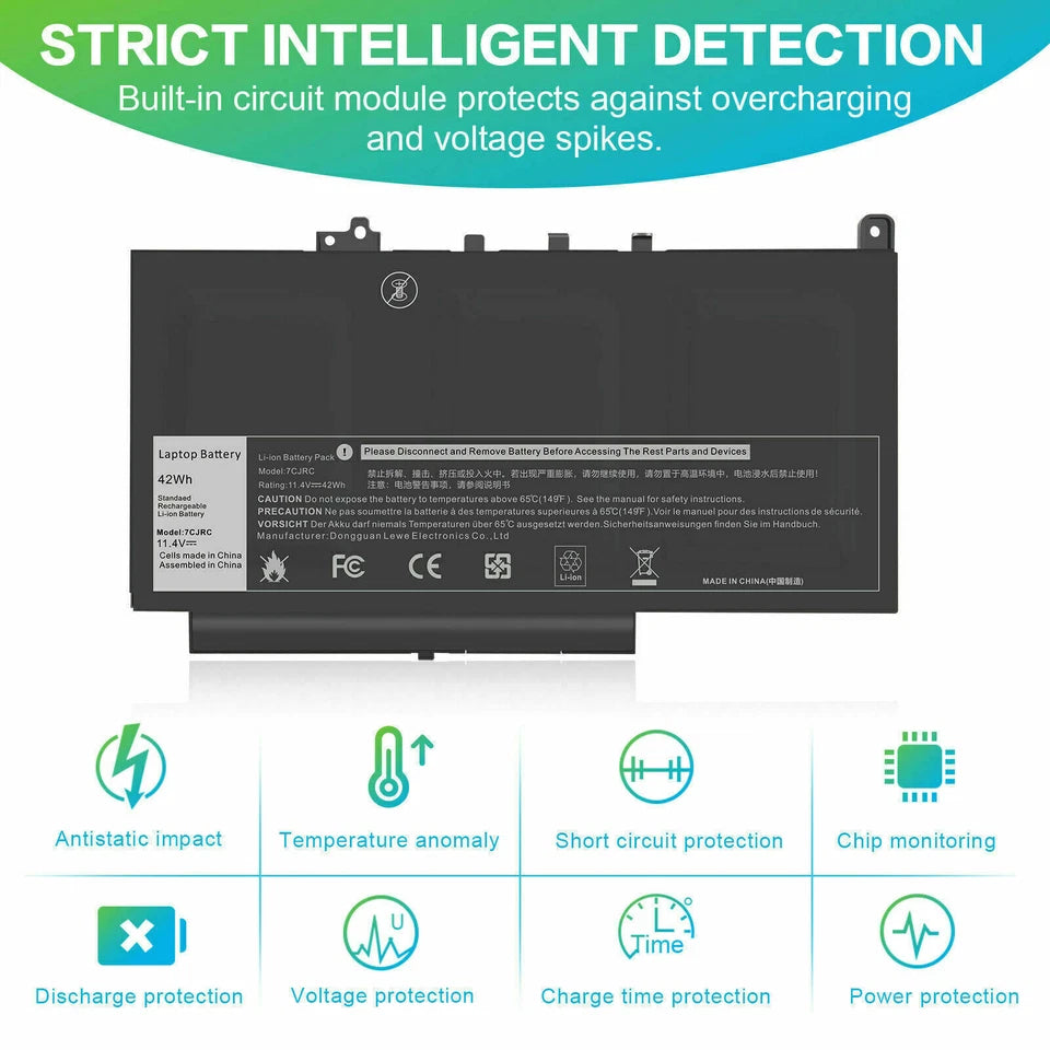 DELL 7CJRC - 7CJRC Genuine Original  Laptop Notebook Battery