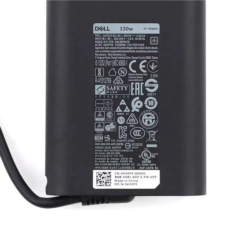 Dell Original 130W USB-C AC Adapter Laptop Charger ( Type - C )
