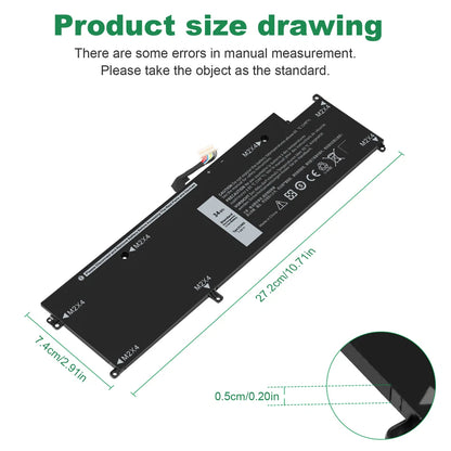 DELL WY7CG 0WY7CG 0MH25J CV4PN- XCNR3 Genuine Original Laptop Notebook Battery