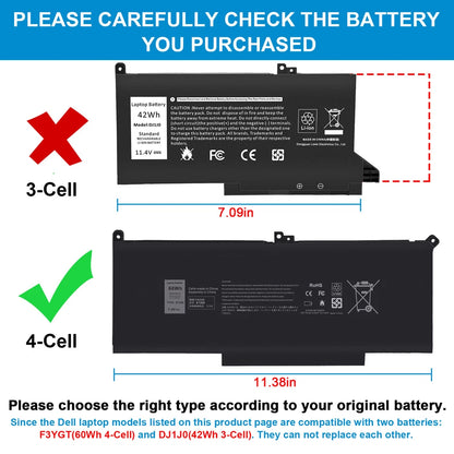 DELL F3YGT - F3YGT Genuine Original  Laptop Notebook Battery