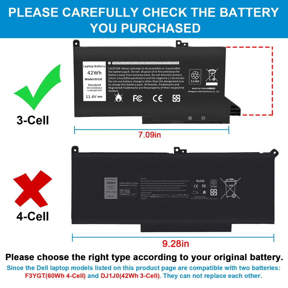 DELL DJ1J0 - DJ1J0 Genuine Original  Laptop Notebook Battery