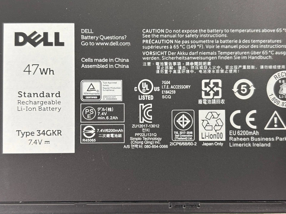 DELL 34GKR - 34GKR Genuine Original  Laptop Notebook Battery