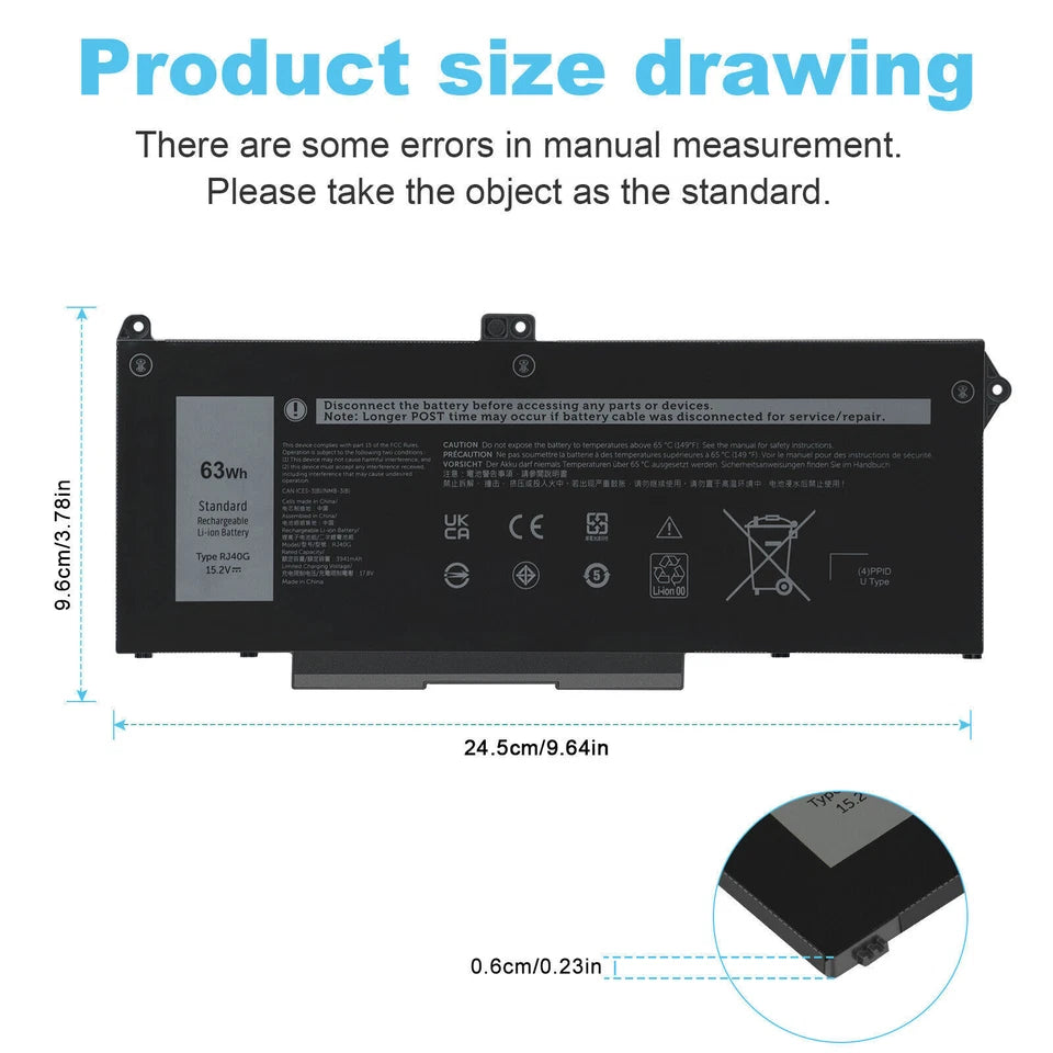 DELL RJ40G - RJ40G Genuine Original  Laptop Notebook Battery