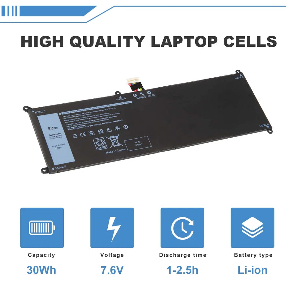 DELL 7VKV9 - 7VKV9 Genuine Original  Laptop Notebook Battery