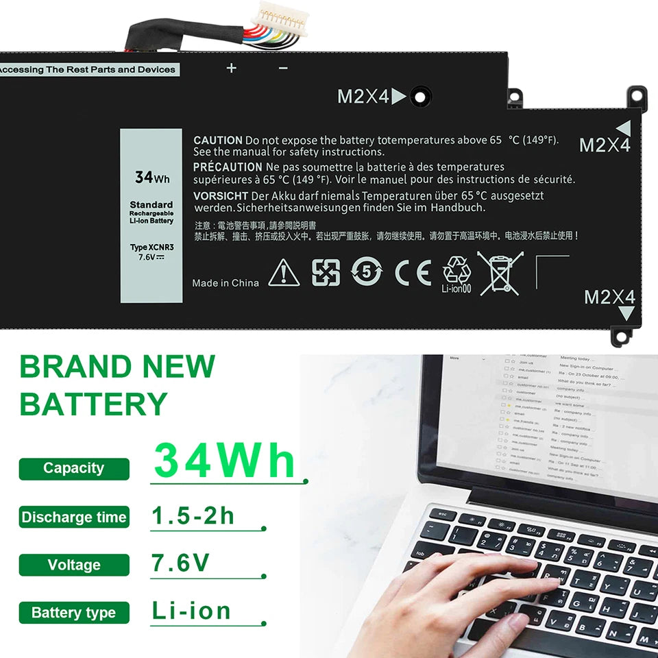 DELL WY7CG 0WY7CG 0MH25J CV4PN- XCNR3 Genuine Original Laptop Notebook Battery